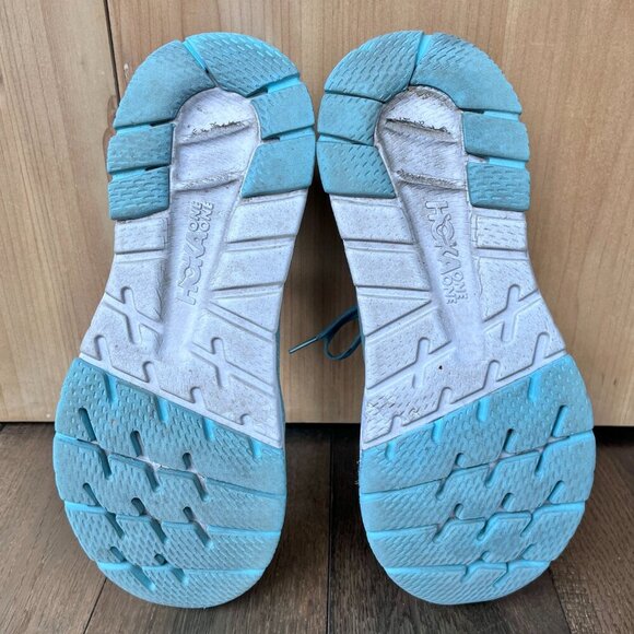 Hoka One One Cavu 3 Sneakers Size 9.5 Running Shoes Lightweight Green Athletic - Picture 7 of 7